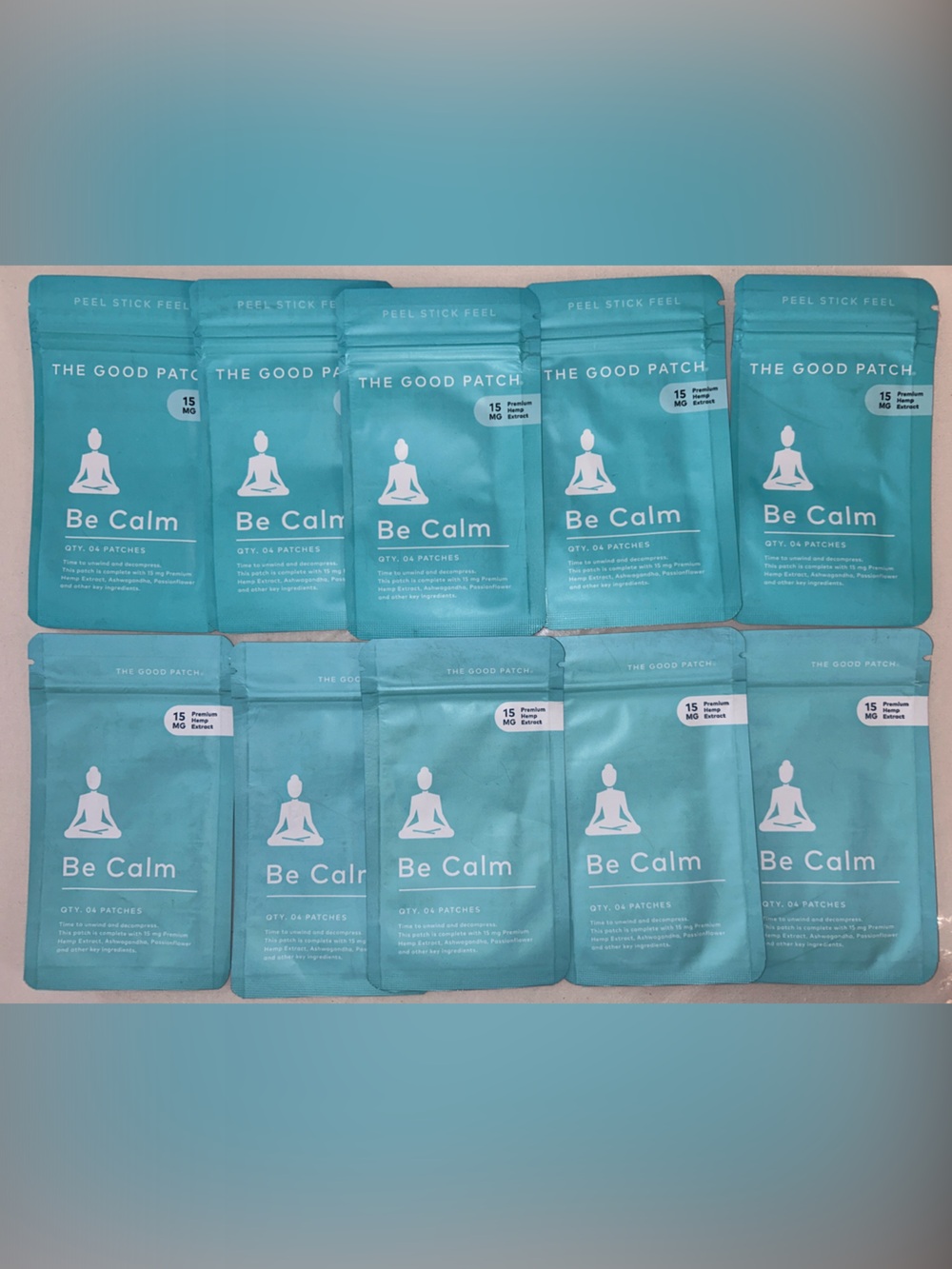 10x NWT The Good Patch Be Calm Patches - Teal Calm Patches (Lot)